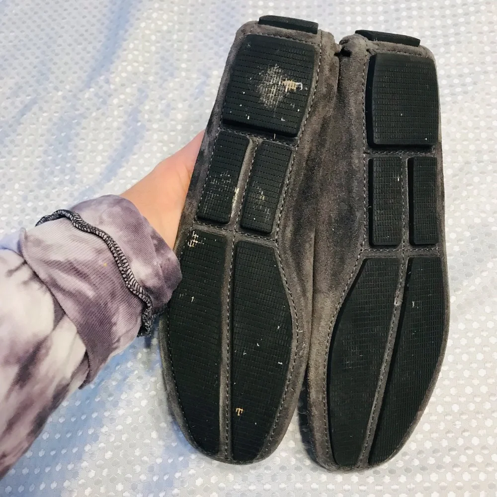 Manolo blahnik Suede‎ Driver Loafer Gray/Pink